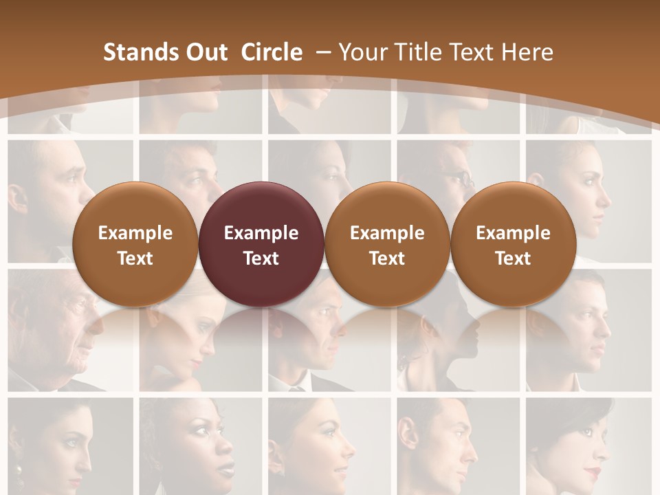Group Square Diversity PowerPoint Template