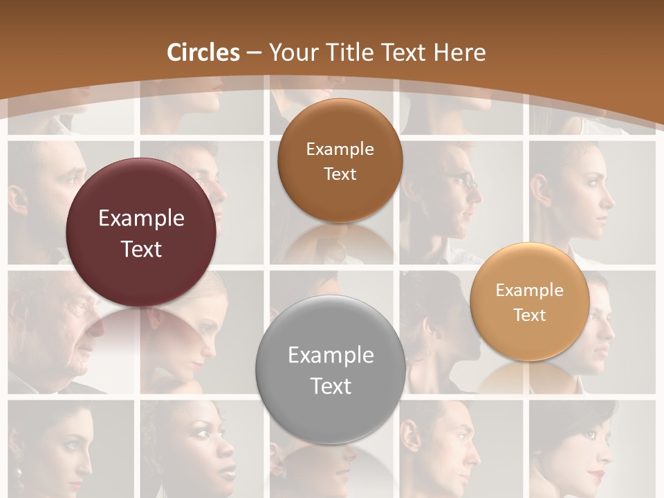 Group Square Diversity PowerPoint Template