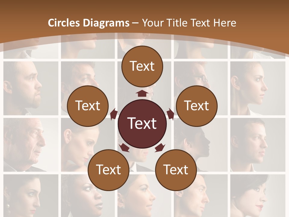 Group Square Diversity PowerPoint Template