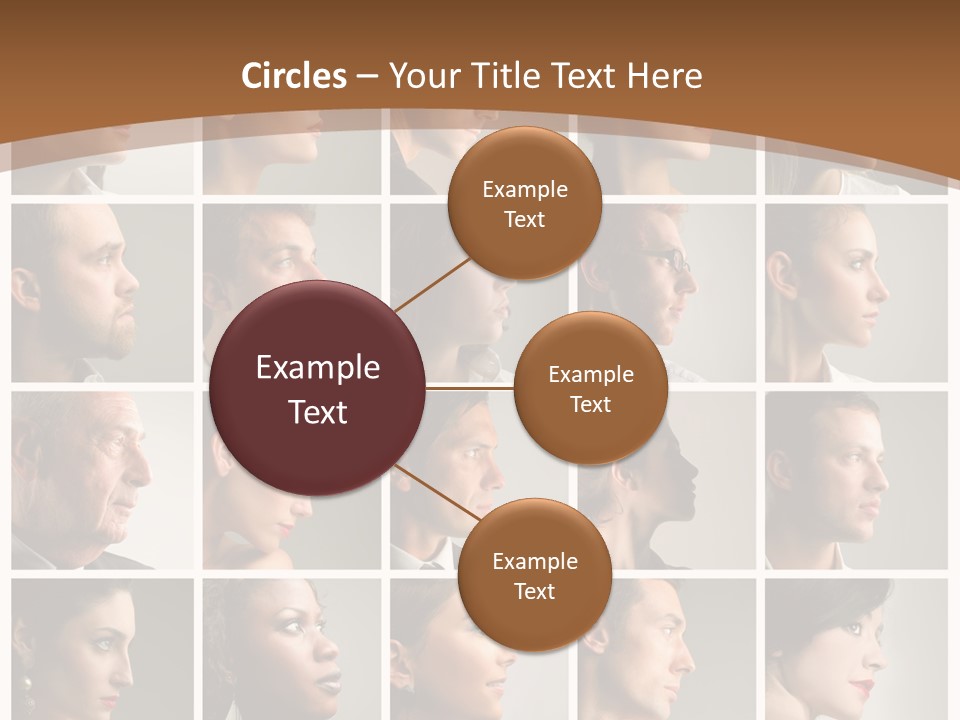Group Square Diversity PowerPoint Template