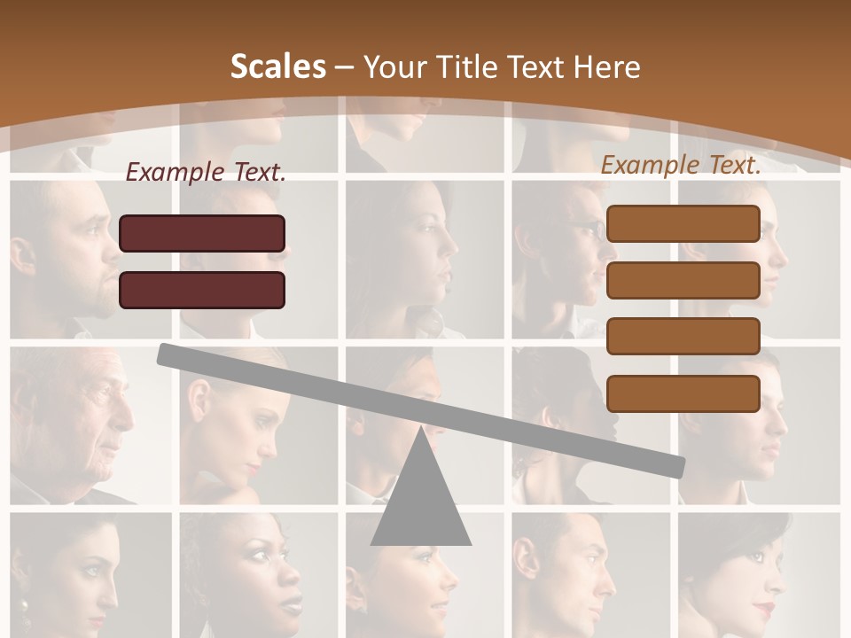 Group Square Diversity PowerPoint Template