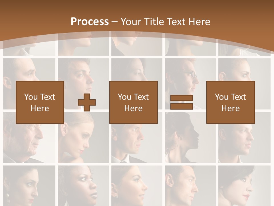 Group Square Diversity PowerPoint Template