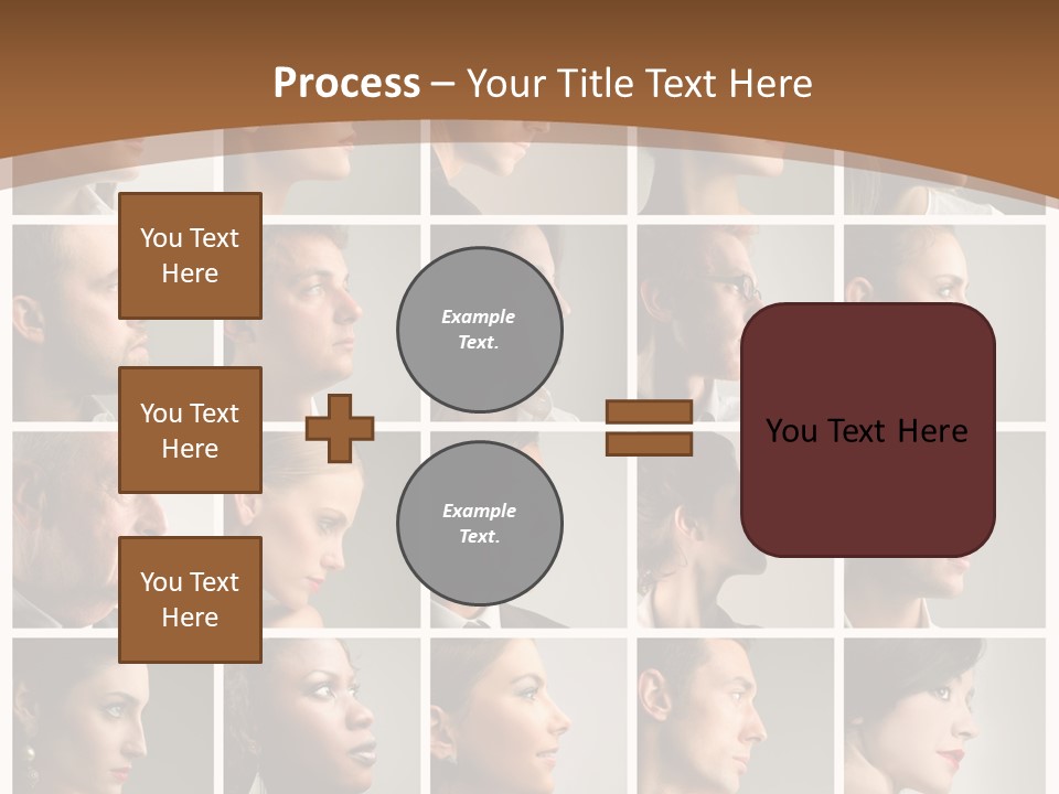 Group Square Diversity PowerPoint Template