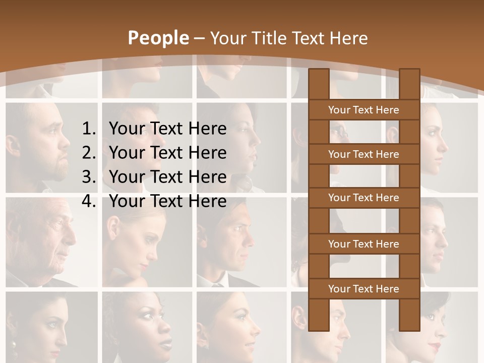 Group Square Diversity PowerPoint Template