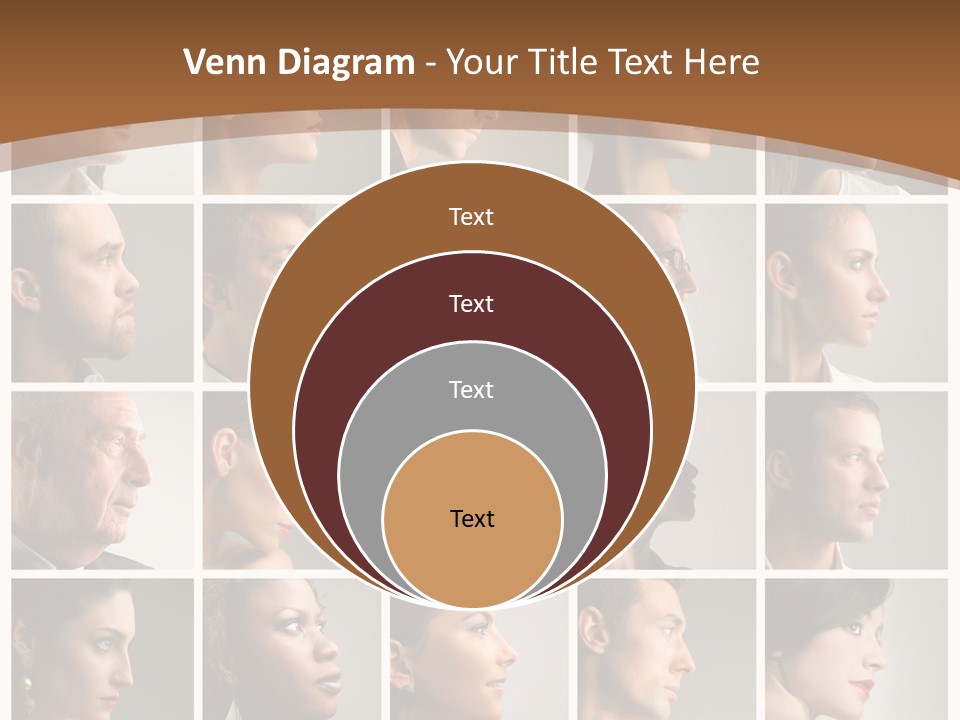 Group Square Diversity PowerPoint Template