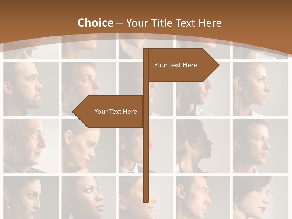 Group Square Diversity PowerPoint Template