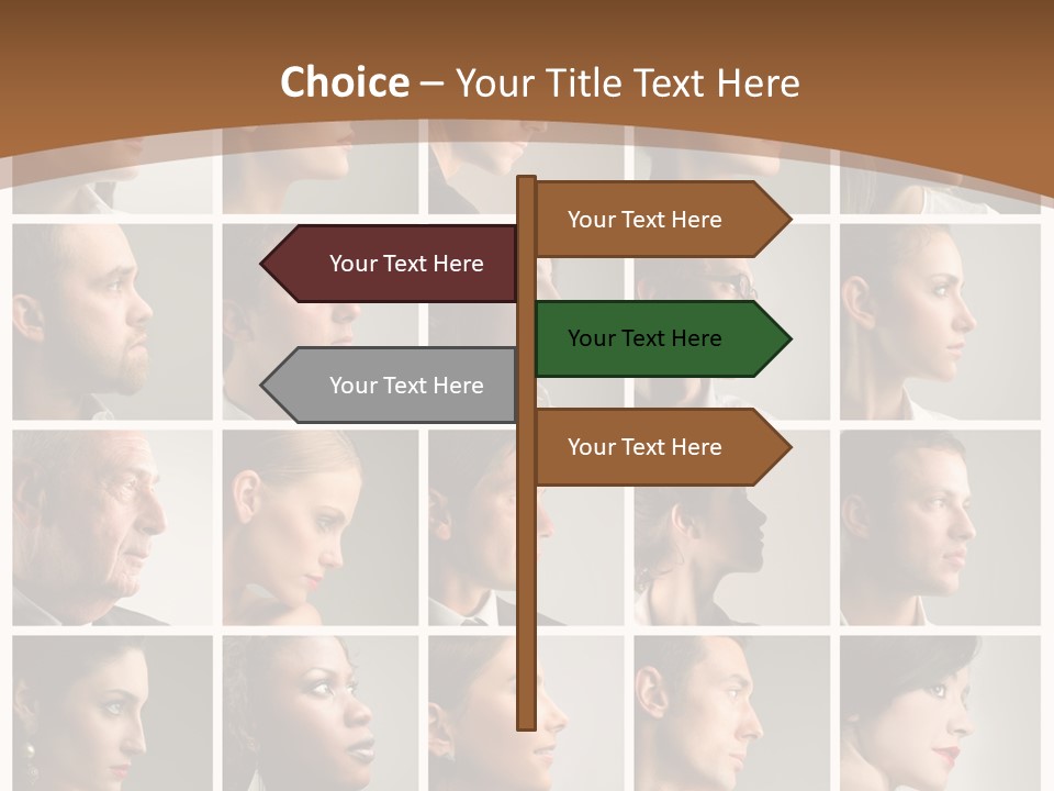 Group Square Diversity PowerPoint Template