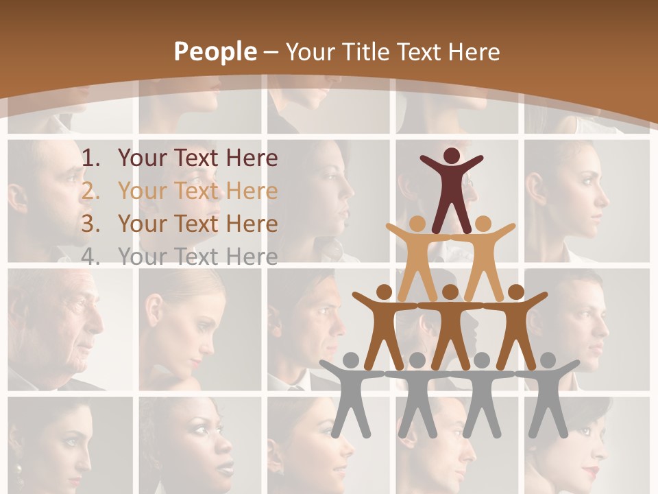 Group Square Diversity PowerPoint Template