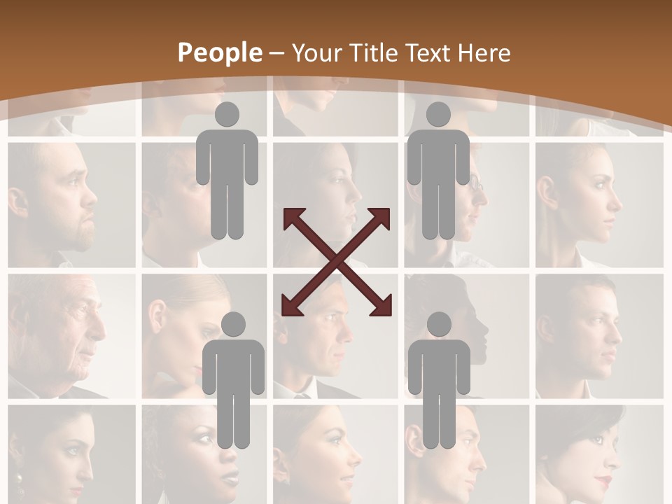 Group Square Diversity PowerPoint Template