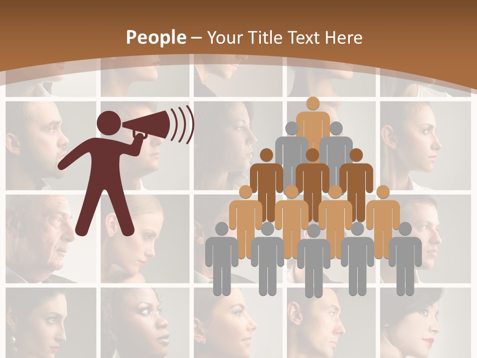 Group Square Diversity PowerPoint Template