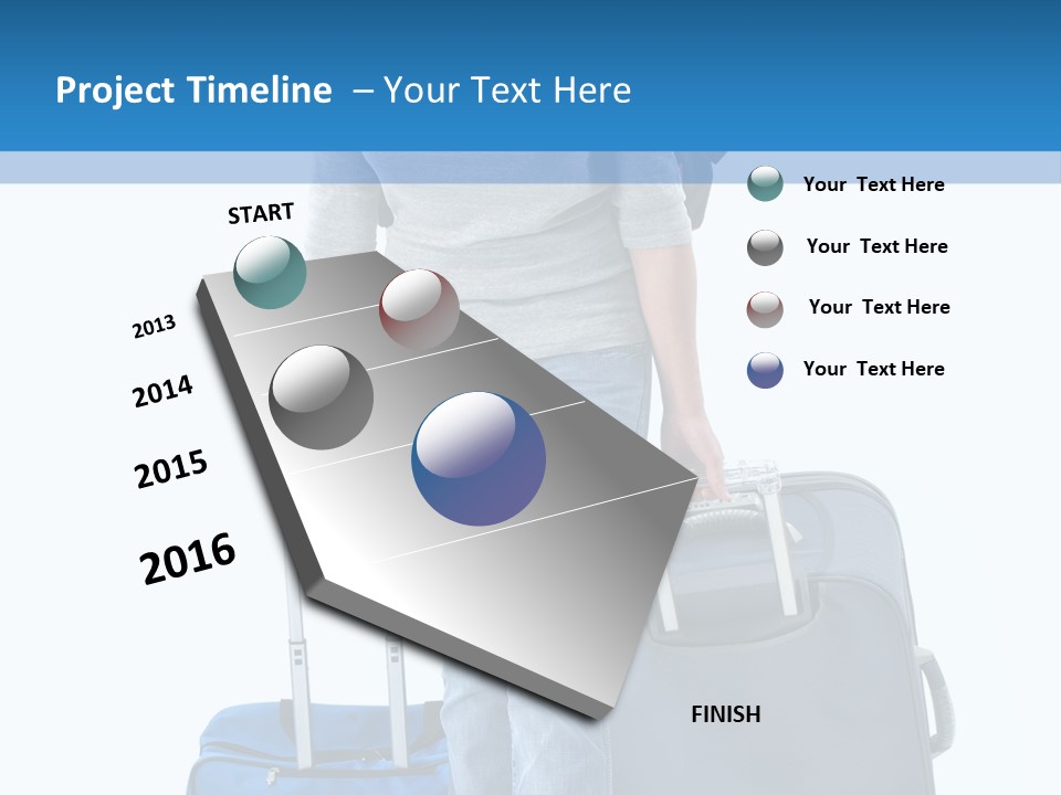 Tourist Travelling Lady PowerPoint Template