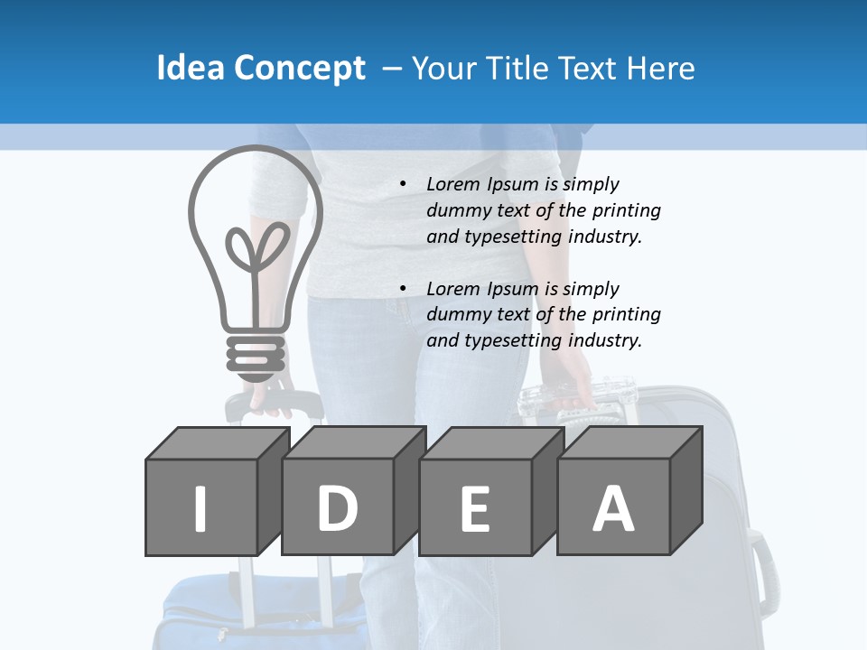 Tourist Travelling Lady PowerPoint Template