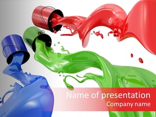 Colored Rainbow Red PowerPoint Template