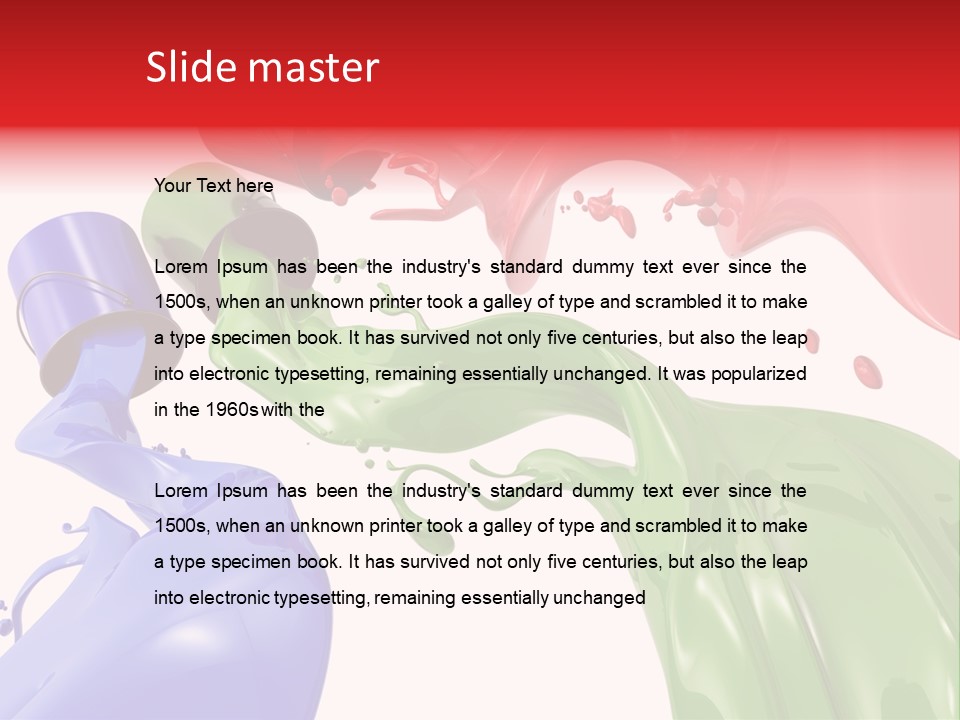 Colored Rainbow Red PowerPoint Template