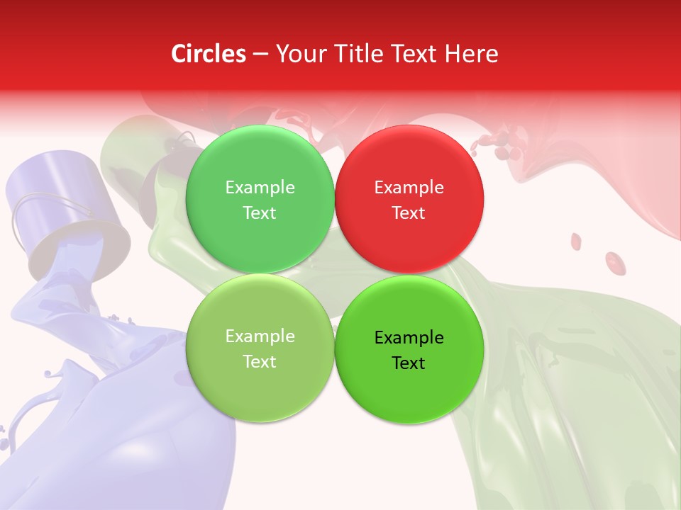 Colored Rainbow Red PowerPoint Template