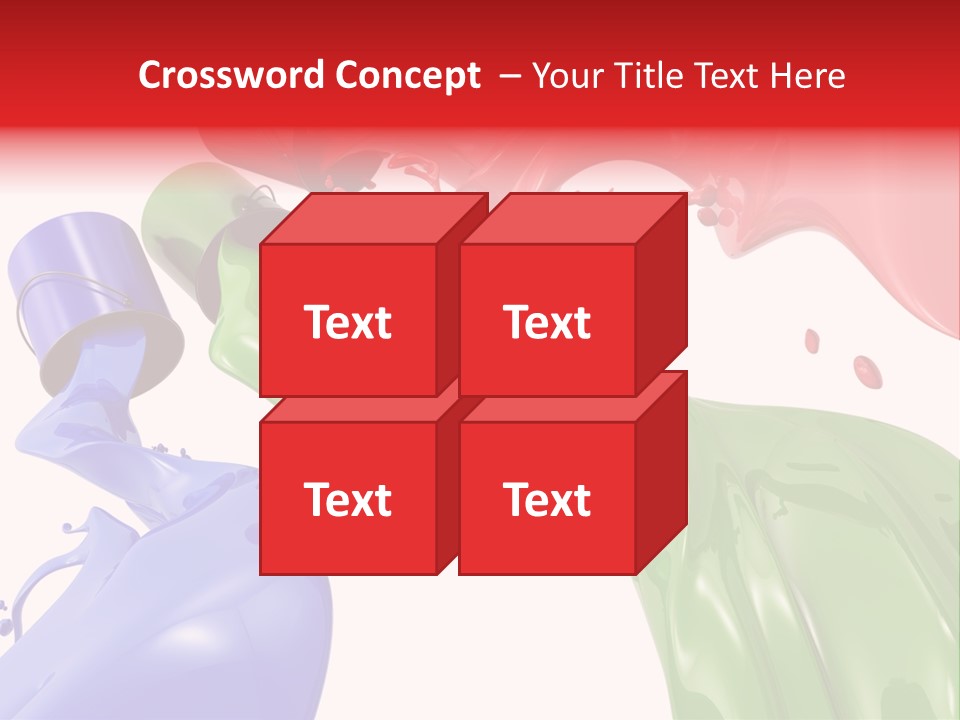 Colored Rainbow Red PowerPoint Template