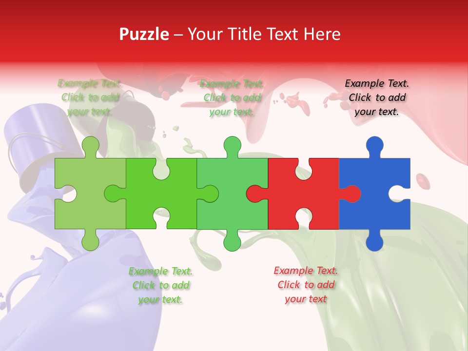 Colored Rainbow Red PowerPoint Template