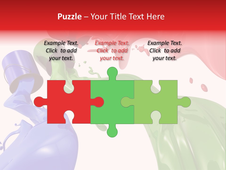 Colored Rainbow Red PowerPoint Template