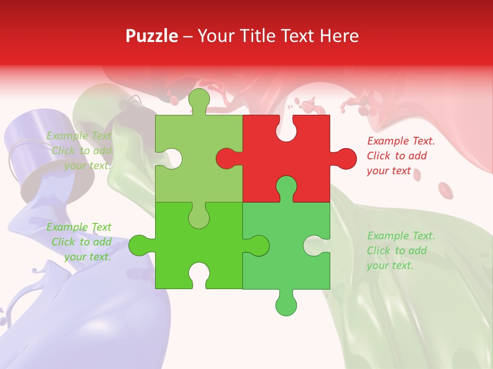 Colored Rainbow Red PowerPoint Template