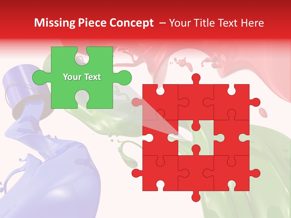 Colored Rainbow Red PowerPoint Template