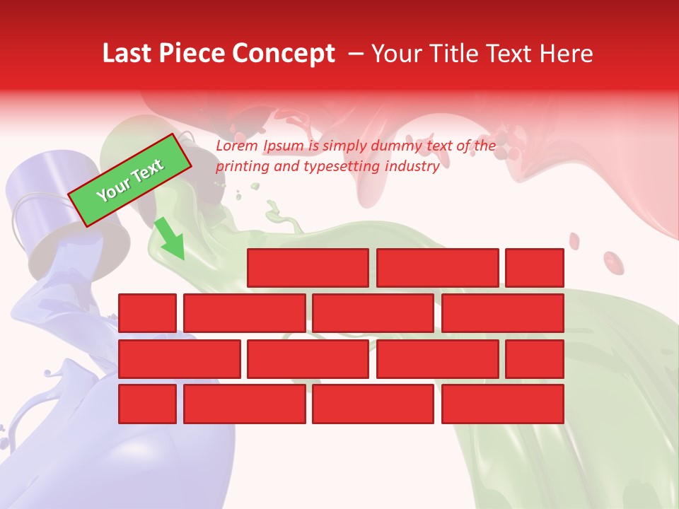 Colored Rainbow Red PowerPoint Template