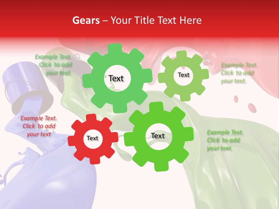 Colored Rainbow Red PowerPoint Template