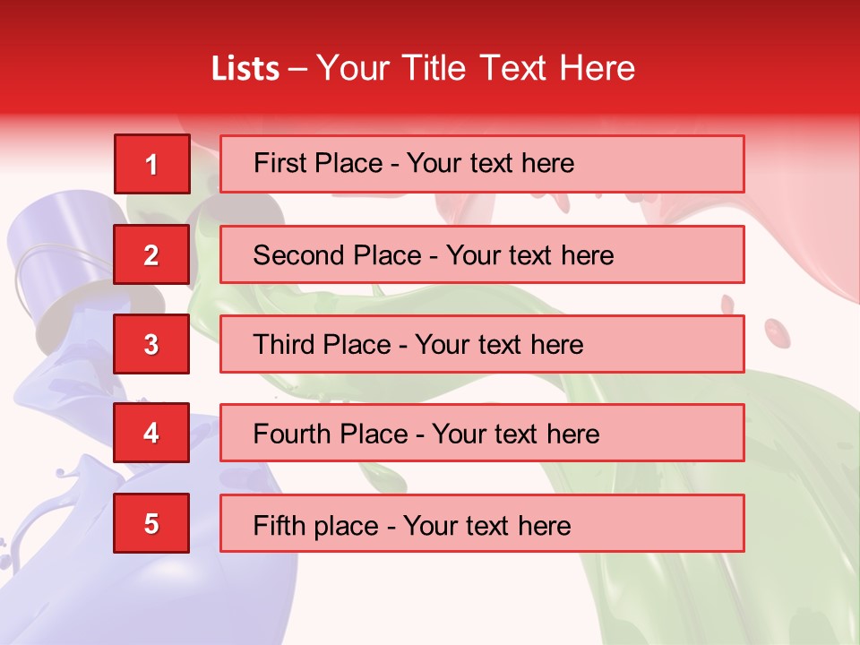 Colored Rainbow Red PowerPoint Template