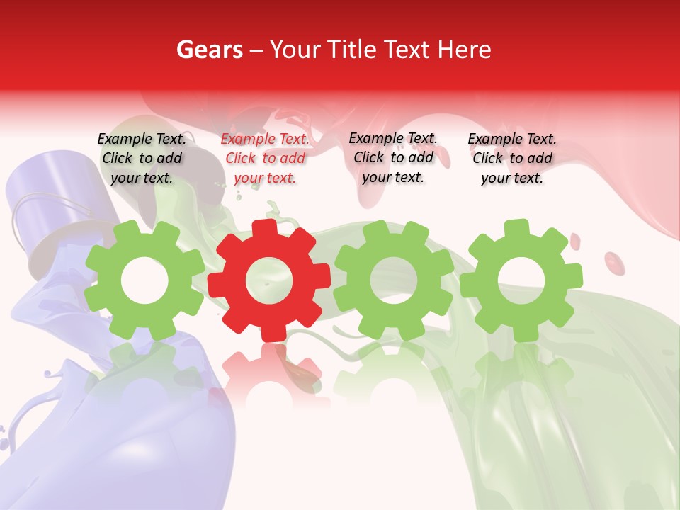 Colored Rainbow Red PowerPoint Template