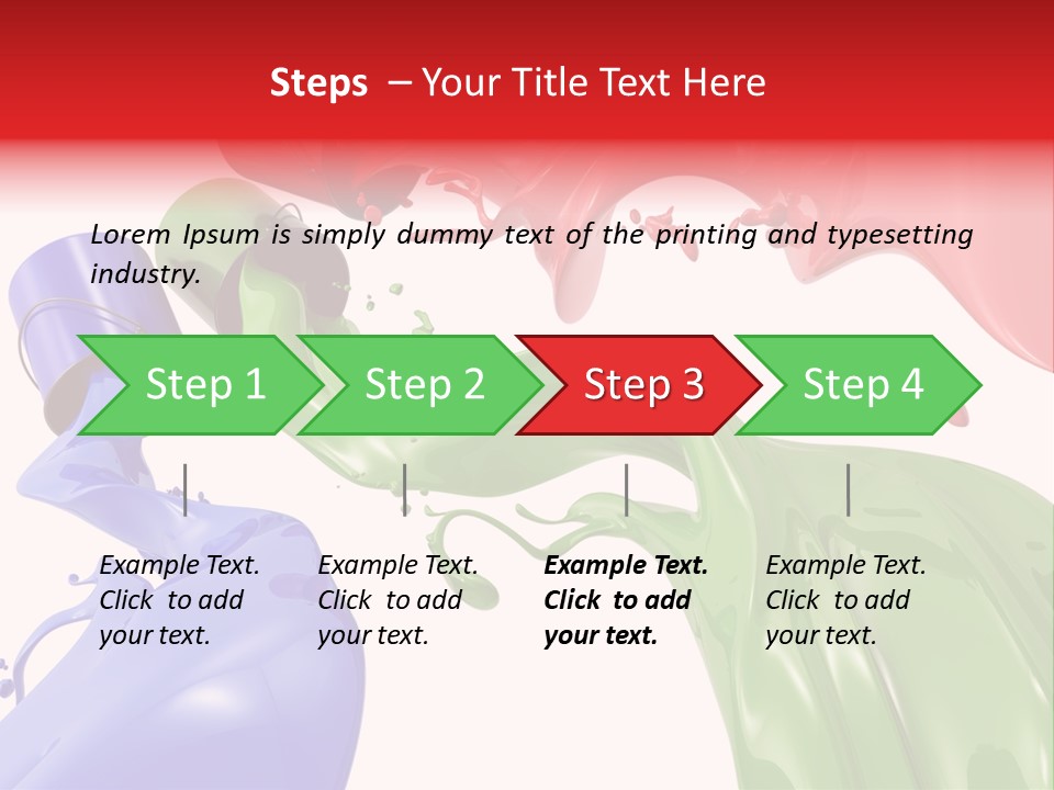 Colored Rainbow Red PowerPoint Template