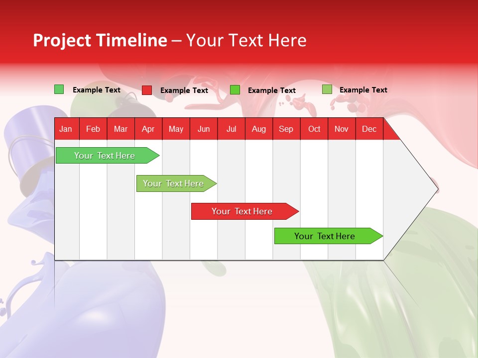 Colored Rainbow Red PowerPoint Template