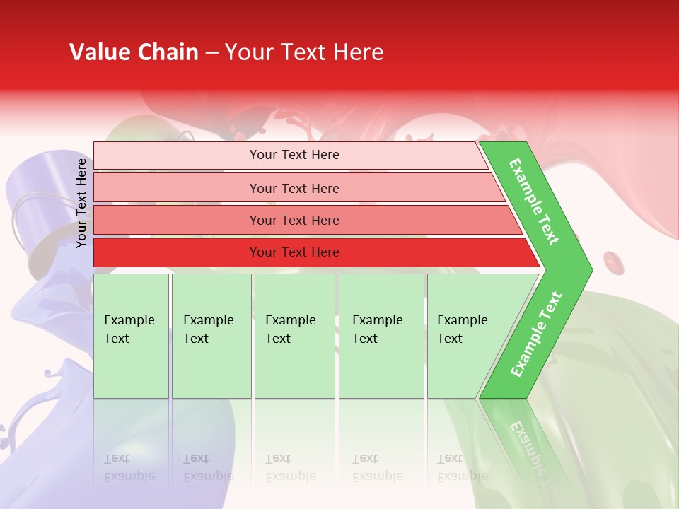 Colored Rainbow Red PowerPoint Template