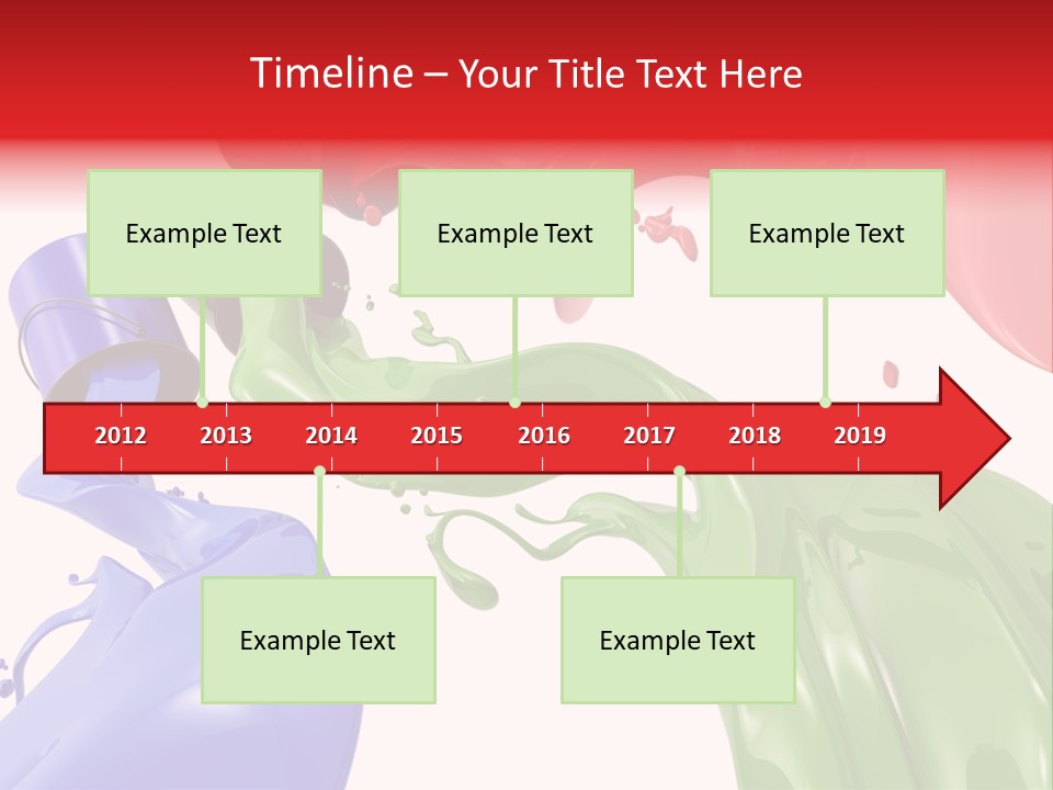 Colored Rainbow Red PowerPoint Template