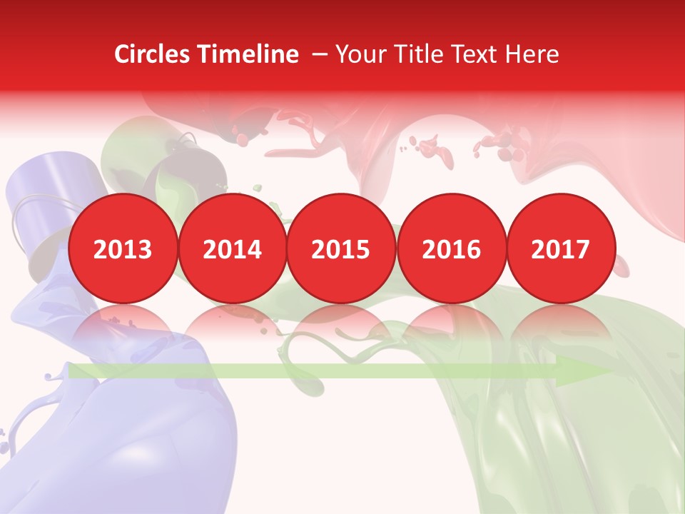 Colored Rainbow Red PowerPoint Template