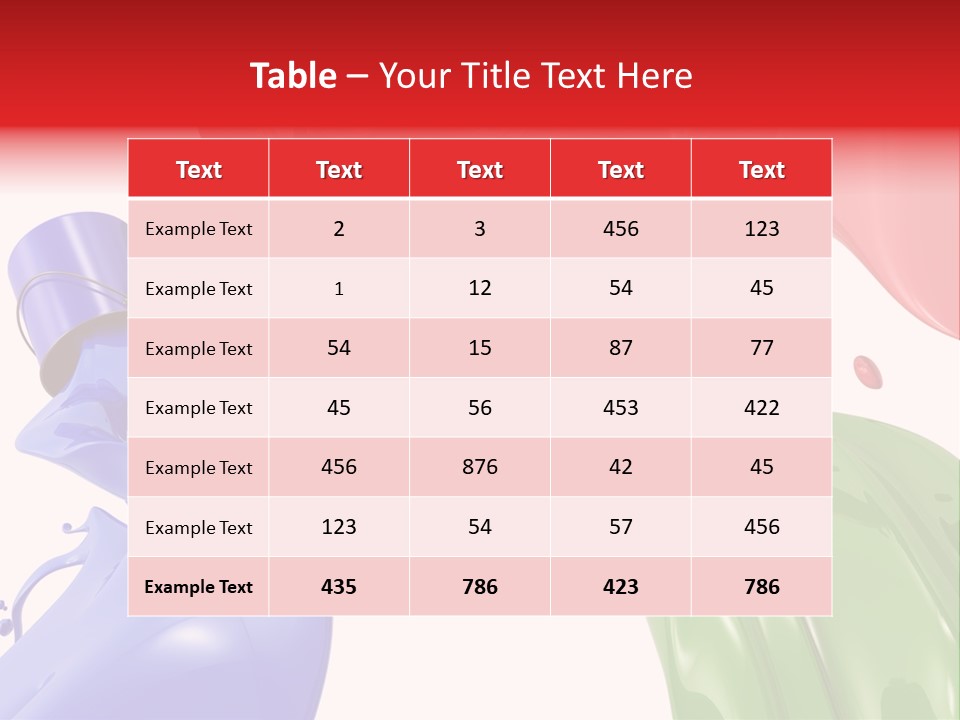 Colored Rainbow Red PowerPoint Template