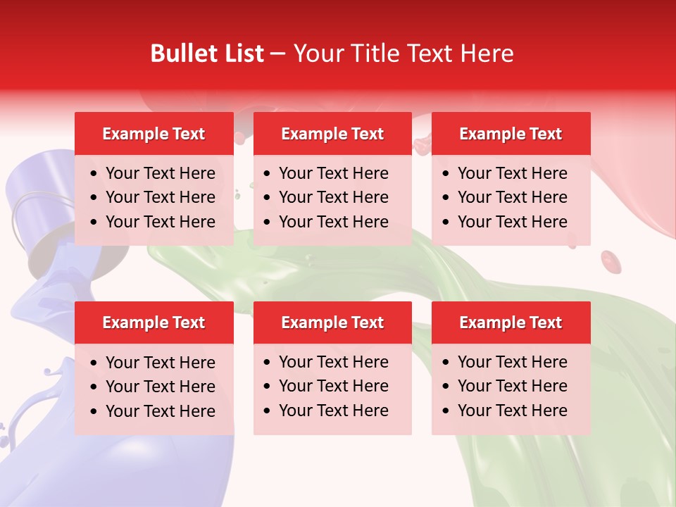 Colored Rainbow Red PowerPoint Template