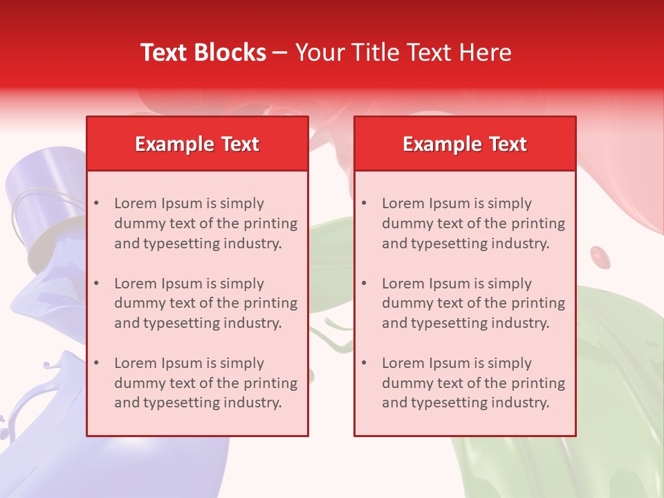 Colored Rainbow Red PowerPoint Template