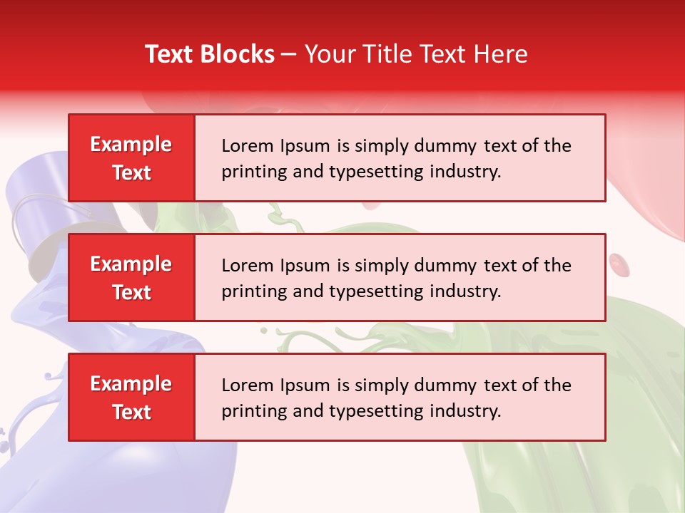 Colored Rainbow Red PowerPoint Template
