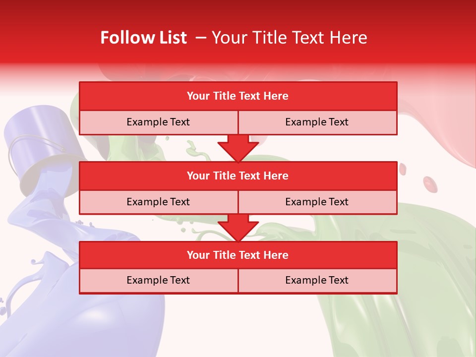 Colored Rainbow Red PowerPoint Template
