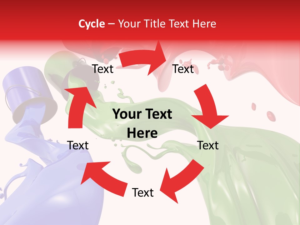 Colored Rainbow Red PowerPoint Template