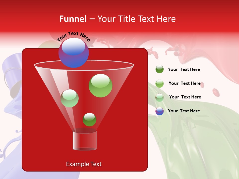 Colored Rainbow Red PowerPoint Template