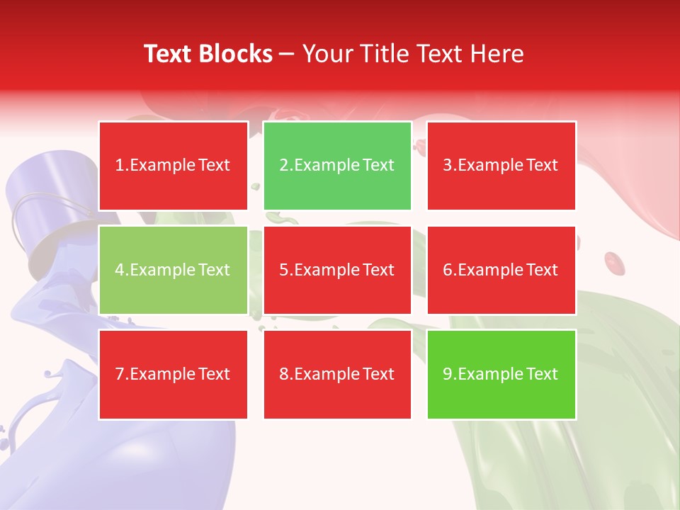 Colored Rainbow Red PowerPoint Template