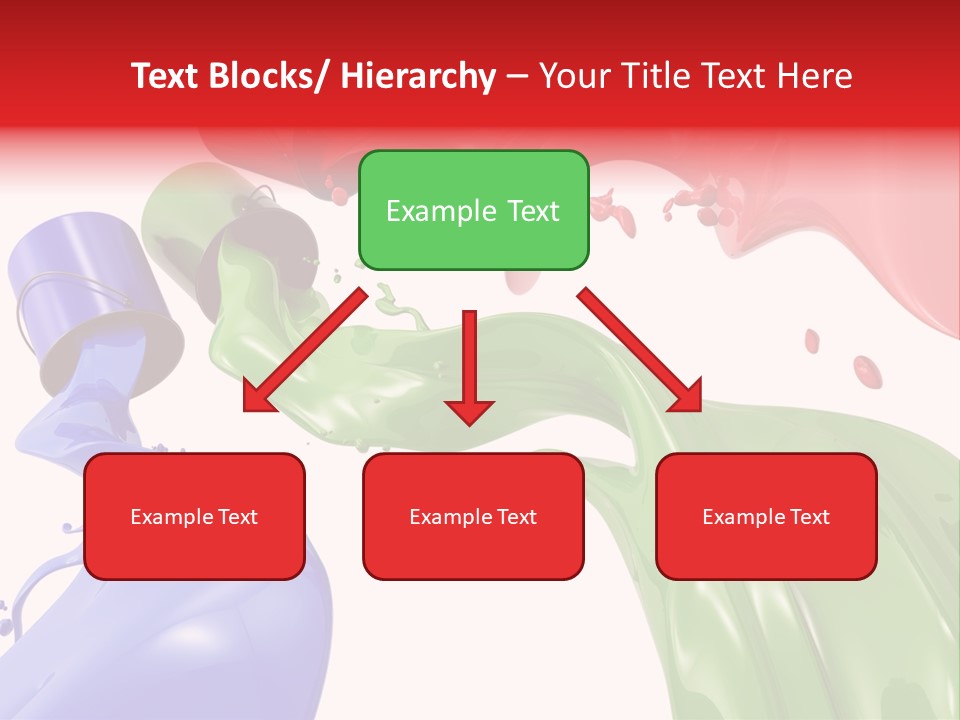 Colored Rainbow Red PowerPoint Template