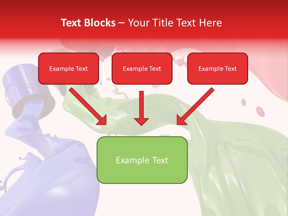 Colored Rainbow Red PowerPoint Template