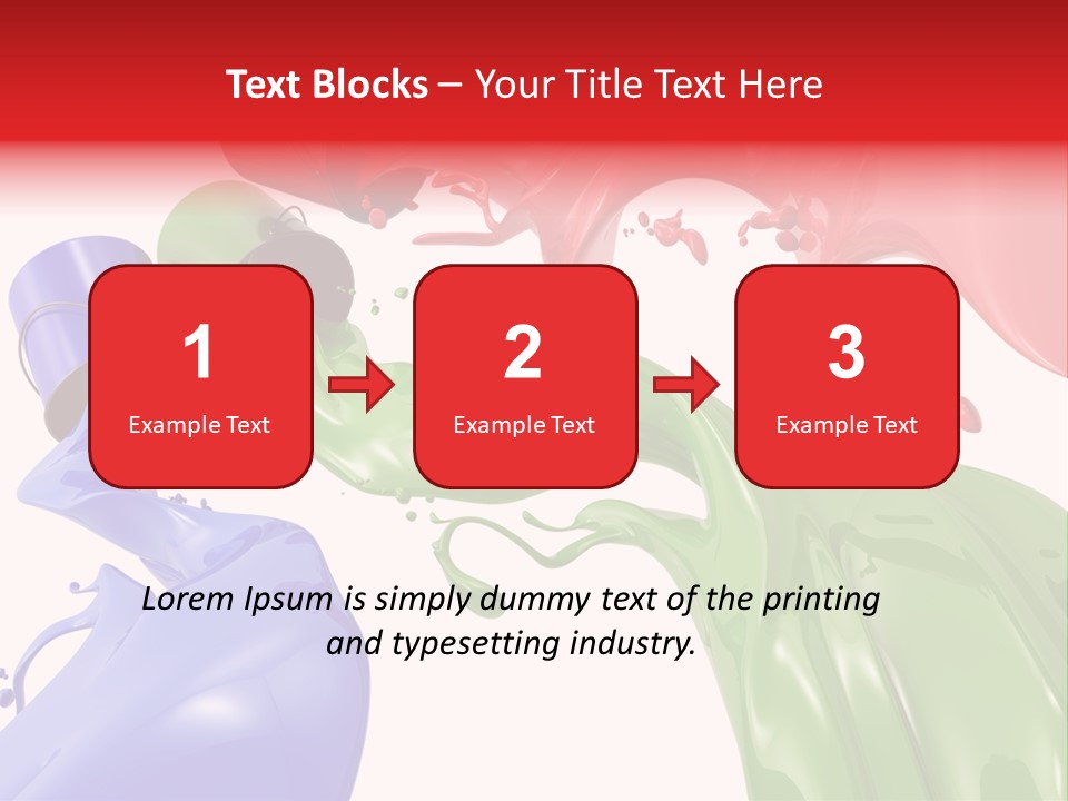 Colored Rainbow Red PowerPoint Template