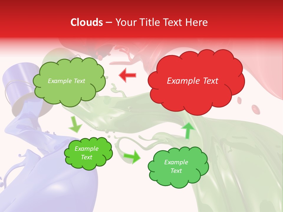 Colored Rainbow Red PowerPoint Template