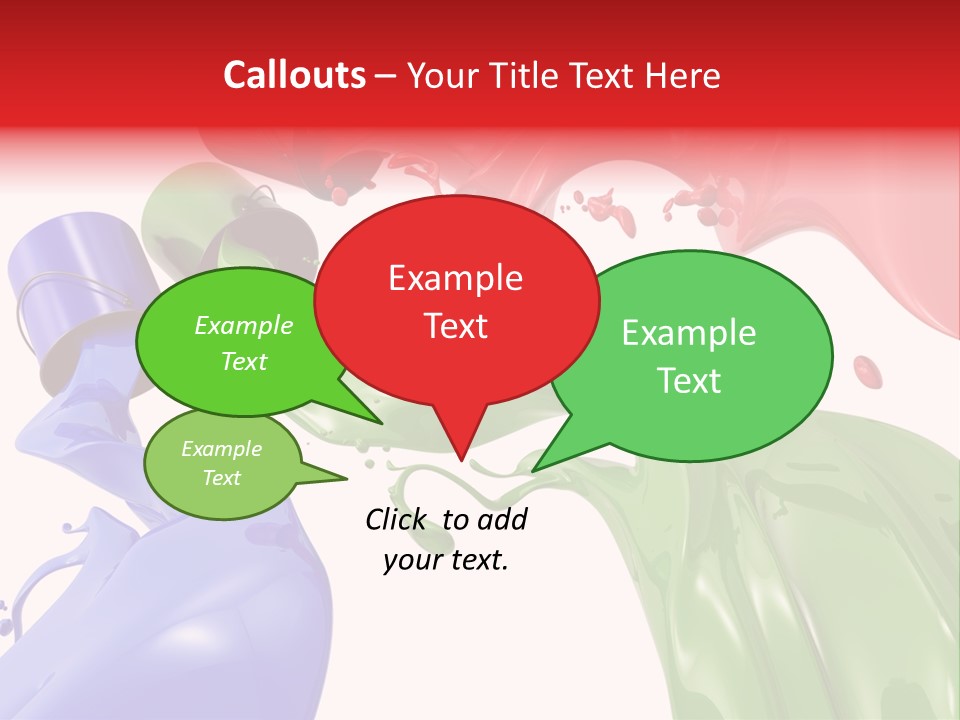 Colored Rainbow Red PowerPoint Template