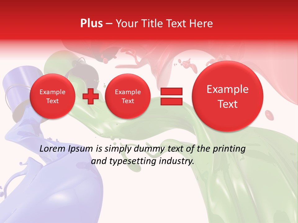 Colored Rainbow Red PowerPoint Template