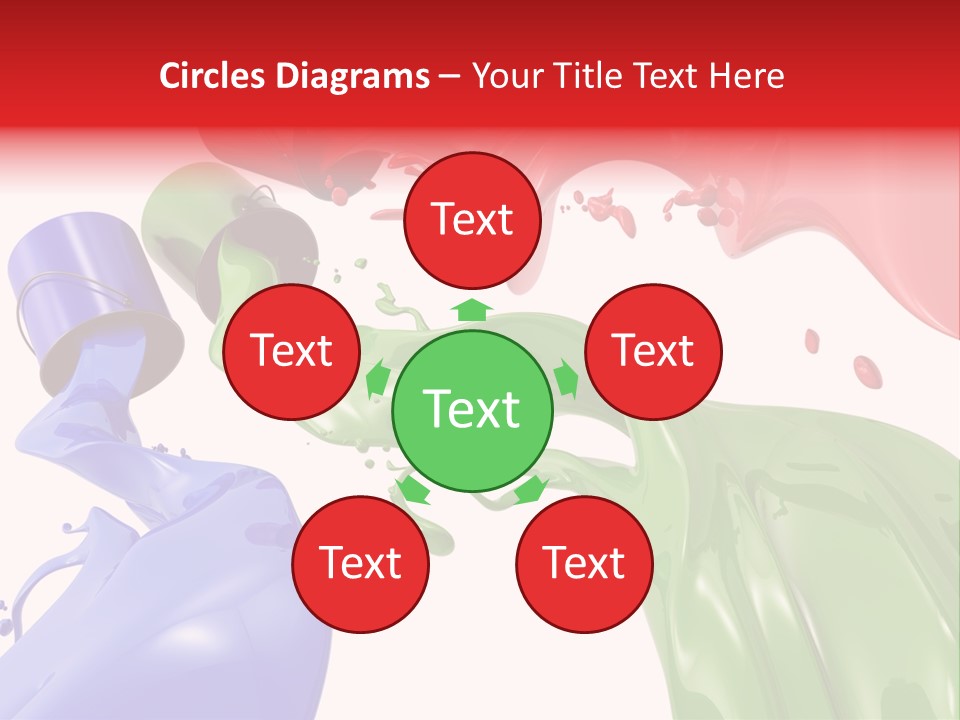 Colored Rainbow Red PowerPoint Template