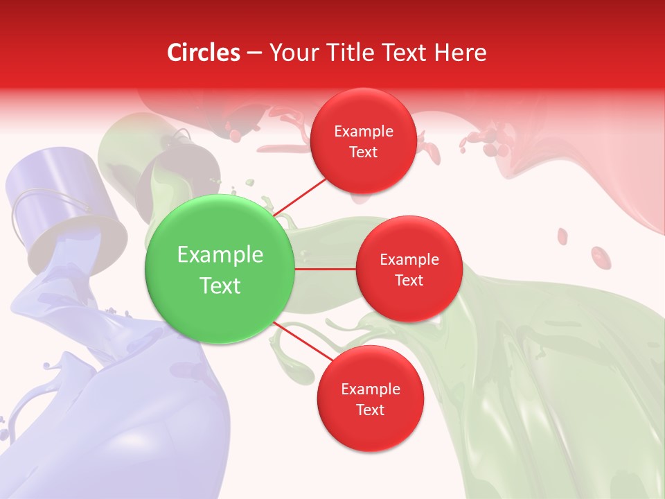 Colored Rainbow Red PowerPoint Template