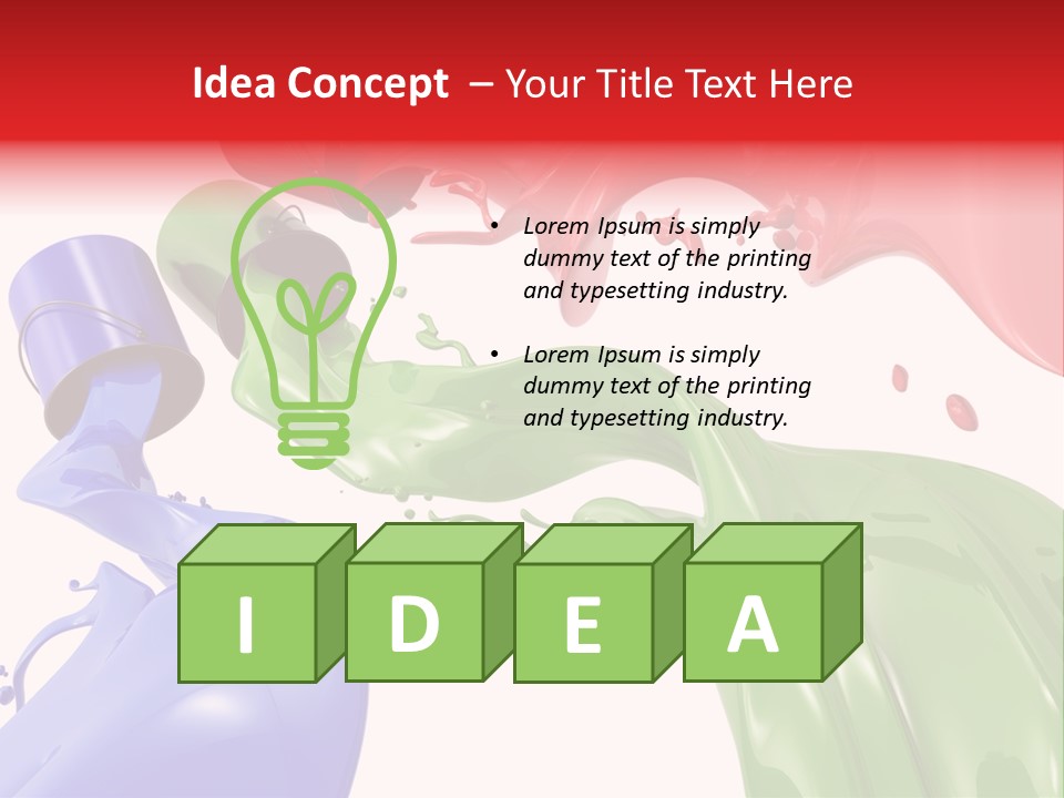 Colored Rainbow Red PowerPoint Template